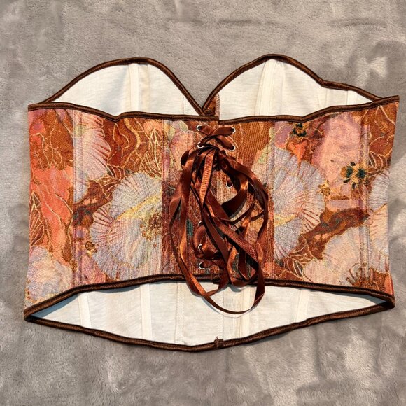 SHEIN Y2K Bee Jacquard Boned Corset Top Plus Size 2XL NWT - Picture 7 of 11